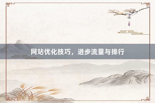 网站优化技巧，进步流量与排行